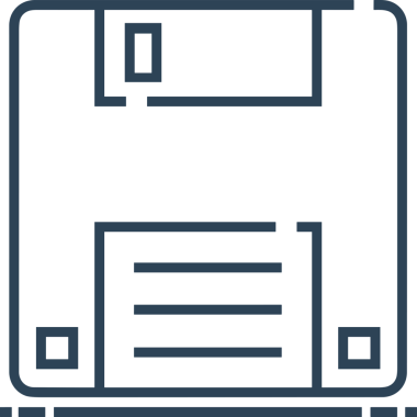 Uygulama UI, Web Tasarımı, Bulut ve Veri Yönetimi Kullanımı için Depolama Simgesi Siyah ve Beyaz PNG