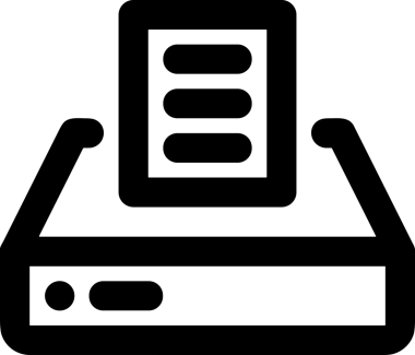 Uygulama UI, Web Tasarımı, Bulut ve Veri Yönetimi Kullanımı için Depolama Simgesi Siyah ve Beyaz PNG