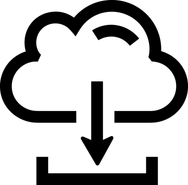 Uygulama UI, Web Tasarımı, Bulut ve Veri Yönetimi Kullanımı için Depolama Simgesi Siyah ve Beyaz PNG