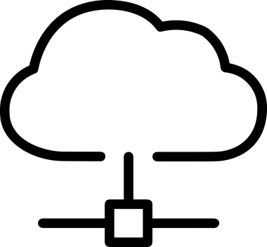 Uygulama UI, Web Tasarımı, Bulut ve Veri Yönetimi Kullanımı için Depolama Simgesi Siyah ve Beyaz PNG