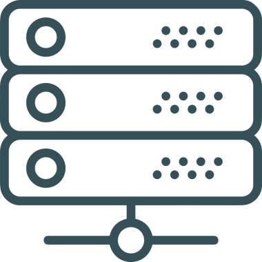 Uygulama UI, Web Tasarımı, Bulut ve Veri Yönetimi Kullanımı için Depolama Simgesi Siyah ve Beyaz PNG