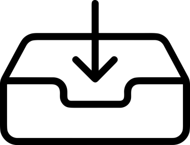 Uygulama UI, Web Tasarımı, Bulut ve Veri Yönetimi Kullanımı için Depolama Simgesi Siyah ve Beyaz PNG