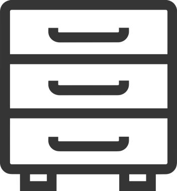 Uygulama UI, Web Tasarımı, Bulut ve Veri Yönetimi Kullanımı için Depolama Simgesi Siyah ve Beyaz PNG