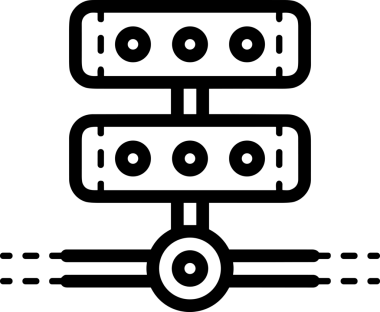 Uygulama UI, Web Tasarımı, Bulut ve Veri Yönetimi Kullanımı için Depolama Simgesi Siyah ve Beyaz PNG