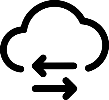 Uygulama UI, Web Tasarımı, Bulut ve Veri Yönetimi Kullanımı için Depolama Simgesi Siyah ve Beyaz PNG
