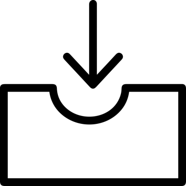 Uygulama UI, Web Tasarımı, Bulut ve Veri Yönetimi Kullanımı için Depolama Simgesi Siyah ve Beyaz PNG