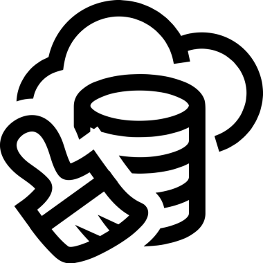 Uygulama UI, Web Tasarımı, Bulut ve Veri Yönetimi Kullanımı için Depolama Simgesi Siyah ve Beyaz PNG