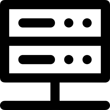 Uygulama UI, Web Tasarımı, Bulut ve Veri Yönetimi Kullanımı için Depolama Simgesi Siyah ve Beyaz PNG