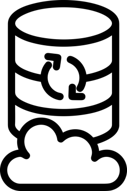 Uygulama UI, Web Tasarımı, Bulut ve Veri Yönetimi Kullanımı için Depolama Simgesi Siyah ve Beyaz PNG