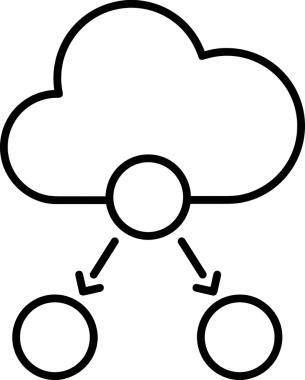 Uygulama UI, Web Tasarımı, Bulut ve Veri Yönetimi Kullanımı için Depolama Simgesi Siyah ve Beyaz PNG