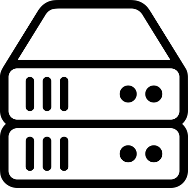 Uygulama UI, Web Tasarımı, Bulut ve Veri Yönetimi Kullanımı için Depolama Simgesi Siyah ve Beyaz PNG