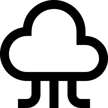 Uygulama UI, Web Tasarımı, Bulut ve Veri Yönetimi Kullanımı için Depolama Simgesi Siyah ve Beyaz PNG