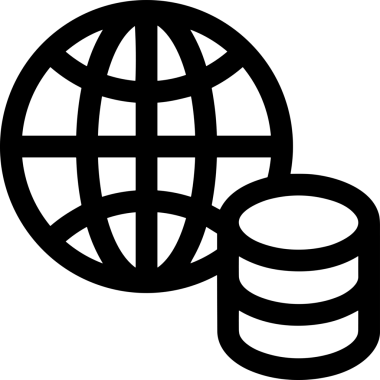 Uygulama UI, Web Tasarımı, Bulut ve Veri Yönetimi Kullanımı için Depolama Simgesi Siyah ve Beyaz PNG