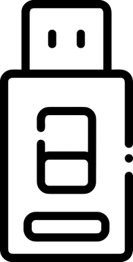 Uygulama UI, Web Tasarımı, Bulut ve Veri Yönetimi Kullanımı için Depolama Simgesi Siyah ve Beyaz PNG