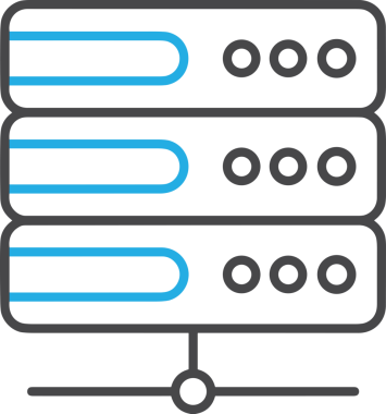 Uygulama UI, Web Tasarımı, Bulut ve Veri Yönetimi Kullanımı için Depolama Simgesi Siyah ve Beyaz PNG