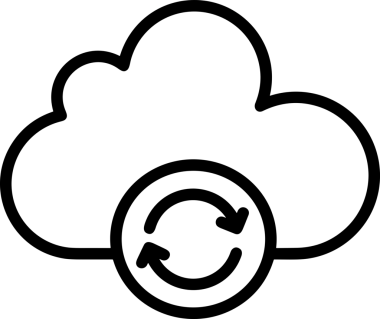Uygulama UI, Web Tasarımı, Bulut ve Veri Yönetimi Kullanımı için Depolama Simgesi Siyah ve Beyaz PNG