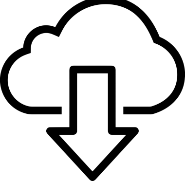 Uygulama UI, Web Tasarımı, Bulut ve Veri Yönetimi Kullanımı için Depolama Simgesi Siyah ve Beyaz PNG