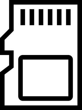 Uygulama UI, Web Tasarımı, Bulut ve Veri Yönetimi Kullanımı için Depolama Simgesi Siyah ve Beyaz PNG
