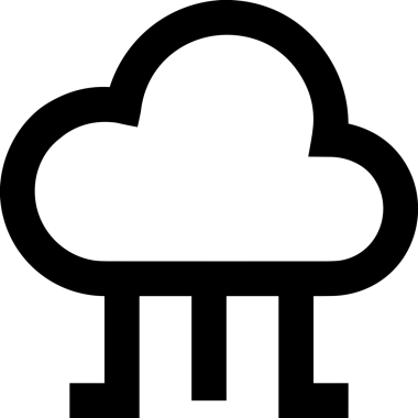 Uygulama UI, Web Tasarımı, Bulut ve Veri Yönetimi Kullanımı için Depolama Simgesi Siyah ve Beyaz PNG