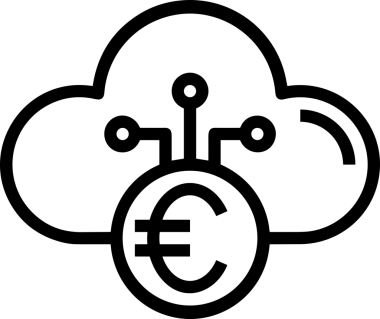 Uygulama UI, Web Tasarımı, Bulut ve Veri Yönetimi Kullanımı için Depolama Simgesi Siyah ve Beyaz PNG