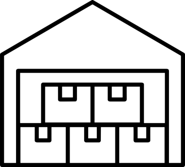 Uygulama UI, Web Tasarımı, Bulut ve Veri Yönetimi Kullanımı için Depolama Simgesi Siyah ve Beyaz PNG