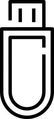 Uygulama UI, Web Tasarımı, Bulut ve Veri Yönetimi Kullanımı için Depolama Simgesi Siyah ve Beyaz PNG