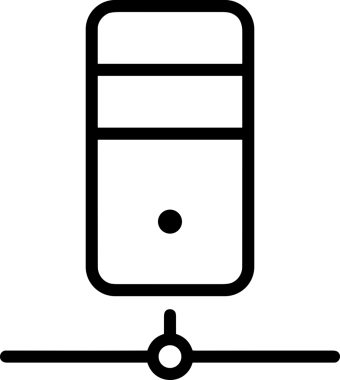 Uygulama UI, Web Tasarımı, Bulut ve Veri Yönetimi Kullanımı için Depolama Simgesi Siyah ve Beyaz PNG