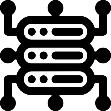Uygulama UI, Web Tasarımı, Bulut ve Veri Yönetimi Kullanımı için Depolama Simgesi Siyah ve Beyaz PNG