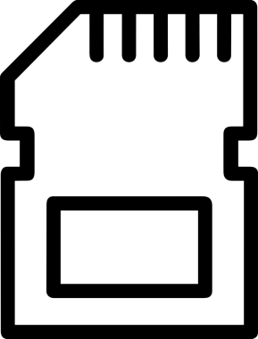 Uygulama UI, Web Tasarımı, Bulut ve Veri Yönetimi Kullanımı için Depolama Simgesi Siyah ve Beyaz PNG