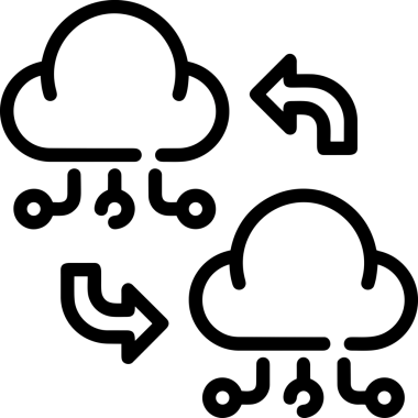 Uygulama UI, Web Tasarımı, Bulut ve Veri Yönetimi Kullanımı için Depolama Simgesi Siyah ve Beyaz PNG