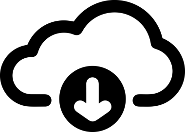 Uygulama UI, Web Tasarımı, Bulut ve Veri Yönetimi Kullanımı için Depolama Simgesi Siyah ve Beyaz PNG