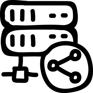 Uygulama UI, Web Tasarımı, Bulut ve Veri Yönetimi Kullanımı için Depolama Simgesi Siyah ve Beyaz PNG