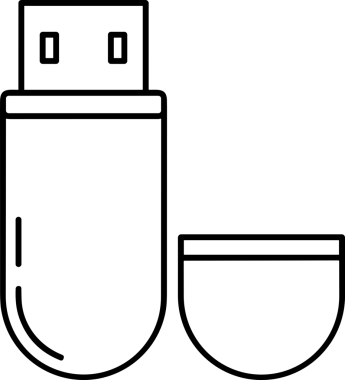 Uygulama UI, Web Tasarımı, Bulut ve Veri Yönetimi Kullanımı için Depolama Simgesi Siyah ve Beyaz PNG