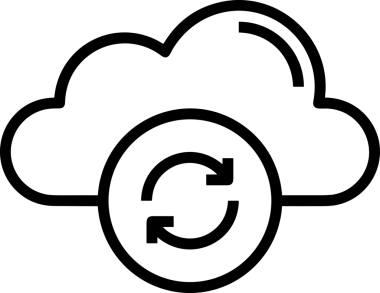 Uygulama UI, Web Tasarımı, Bulut ve Veri Yönetimi Kullanımı için Depolama Simgesi Siyah ve Beyaz PNG