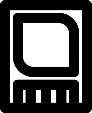 Uygulama UI, Web Tasarımı, Bulut ve Veri Yönetimi Kullanımı için Depolama Simgesi Siyah ve Beyaz PNG