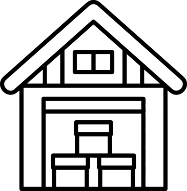 Uygulama UI, Web Tasarımı, Bulut ve Veri Yönetimi Kullanımı için Depolama Simgesi Siyah ve Beyaz PNG