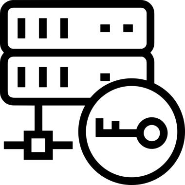Uygulama UI, Web Tasarımı, Bulut ve Veri Yönetimi Kullanımı için Depolama Simgesi Siyah ve Beyaz PNG