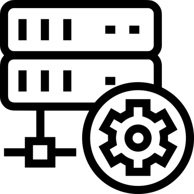 Uygulama UI, Web Tasarımı, Bulut ve Veri Yönetimi Kullanımı için Depolama Simgesi Siyah ve Beyaz PNG