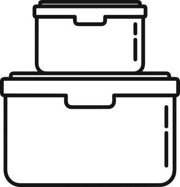 Uygulama UI, Web Tasarımı, Bulut ve Veri Yönetimi Kullanımı için Depolama Simgesi Siyah ve Beyaz PNG