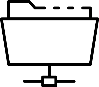 Uygulama UI, Web Tasarımı, Bulut ve Veri Yönetimi Kullanımı için Depolama Simgesi Siyah ve Beyaz PNG