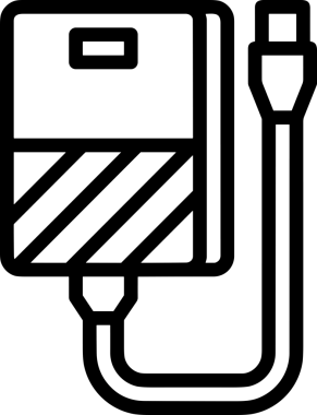 Uygulama UI, Web Tasarımı, Bulut ve Veri Yönetimi Kullanımı için Depolama Simgesi Siyah ve Beyaz PNG