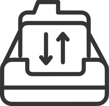 Uygulama UI, Web Tasarımı, Bulut ve Veri Yönetimi Kullanımı için Depolama Simgesi Siyah ve Beyaz PNG