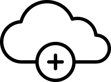 Uygulama UI, Web Tasarımı, Bulut ve Veri Yönetimi Kullanımı için Depolama Simgesi Siyah ve Beyaz PNG