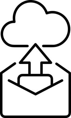 Uygulama UI, Web Tasarımı, Bulut ve Veri Yönetimi Kullanımı için Depolama Simgesi Siyah ve Beyaz PNG