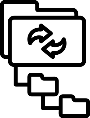 Uygulama UI, Web Tasarımı, Bulut ve Veri Yönetimi Kullanımı için Depolama Simgesi Siyah ve Beyaz PNG