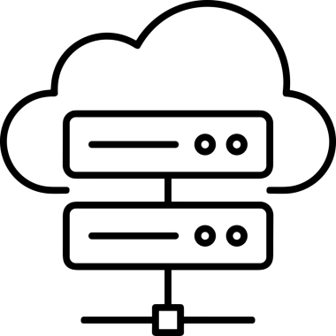 Uygulama UI, Web Tasarımı, Bulut ve Veri Yönetimi Kullanımı için Depolama Simgesi Siyah ve Beyaz PNG
