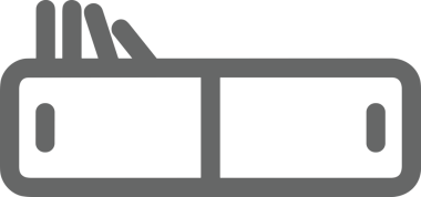 Uygulama UI, Web Tasarımı, Bulut ve Veri Yönetimi Kullanımı için Depolama Simgesi Siyah ve Beyaz PNG