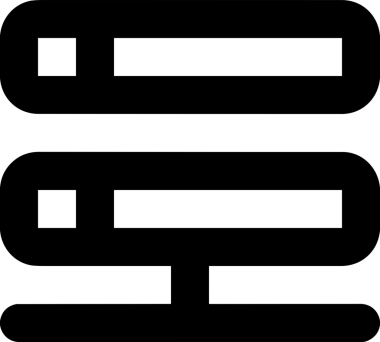 Uygulama UI, Web Tasarımı, Bulut ve Veri Yönetimi Kullanımı için Depolama Simgesi Siyah ve Beyaz PNG