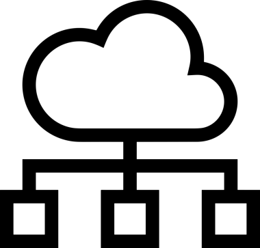 Uygulama UI, Web Tasarımı, Bulut ve Veri Yönetimi Kullanımı için Depolama Simgesi Siyah ve Beyaz PNG