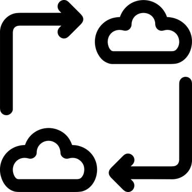 Uygulama UI, Web Tasarımı, Bulut ve Veri Yönetimi Kullanımı için Depolama Simgesi Siyah ve Beyaz PNG